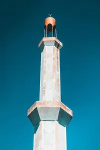 Maldives Island Prints: View of the mosque on the abandoned island of kandholhudhoo in the Maldives