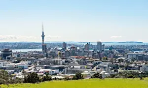North Island Prints: View from Mount Eden, volcanic craters