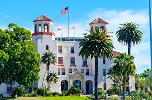 Nurse Prints: A view of the Naval Medical Center San Diego aka Bob Wilson Naval Hospital in the Balboa Park in San Diego