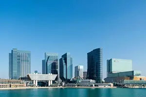 United Arab Emirates Prints: View of new business district at Abu Dhabi Global Market square (ADGM)