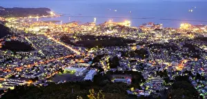 View of Otaru, Japan, considered one of the best in views in the northern Island of Hokkaido