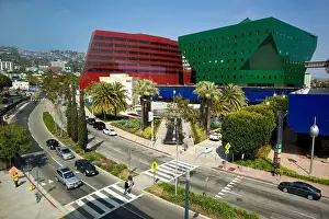 Blvd Prints: View of Pacific Design Center and Hollywood Hills from West Hollywood Public Library