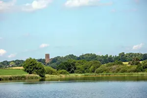 Cheshire Prints: View of Pickmere Lake near Northwich