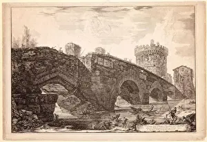 Embankment Prints: View of Ponte Lugano on the Anio