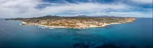 Baja Prints: view from the sea of san jose del cabo baja california sur pacific ocean beach aerial panorama landscape view