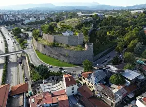 A view from the Skopje Fortress in Skopje, North Macedonia