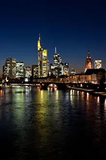 City Scape Prints: View of the skyline with Commerzbank