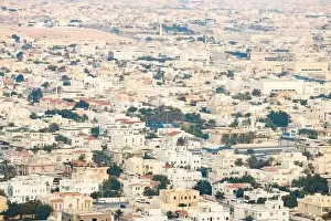 Quadrocopter Prints: View from the skyscraper to the quarters of Doha, Qatar