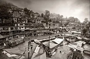 Middle East Prints: View of terraced houses in the market area, Masuleh, Gilan Province, Iran