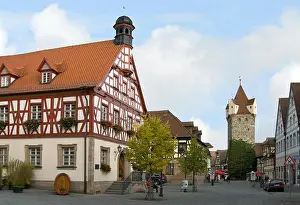 Fachwerk Prints: View over the Town of Herzogenaurach in Bavaria