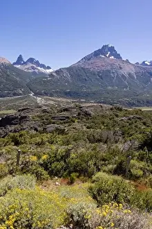 Birds View Prints: View from the viewpoint Mirador Rio Ibañez at the Carretera Austral in Patagonia, Chile