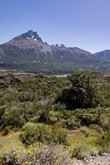 Birds View Prints: View from the viewpoint Mirador Rio Ibañez at the Carretera Austral in Patagonia, Chile