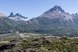 Birds View Prints: View from the viewpoint Mirador Rio Ibañez at the Carretera Austral in Patagonia, Chile