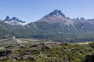 Birds View Prints: View from the viewpoint Mirador Rio Ibañez at the Carretera Austral in Patagonia, Chile