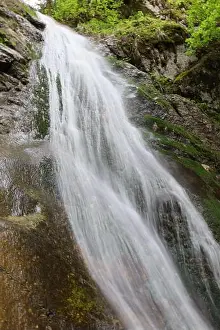 Green Valley Prints: View on a waterfall in the Haute-Savoie department