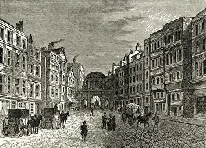 Ephemera Prints: View of the west front of Temple Bar Gateway