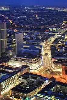 Rises Prints: View of the Zeil street, Frankfurt, Hesse, Germany, Europe
