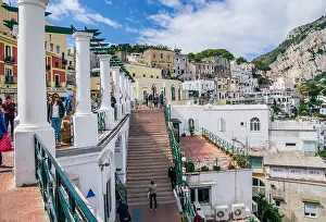 Cable Car Prints: Viewing terrace at the top station of the Funicolare