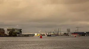 Urban Skyline Prints: Views of the Houthaven district alongside the IJ River in Amsterdam