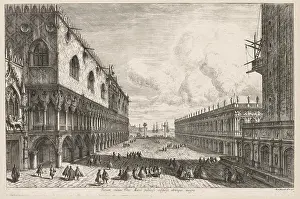 Views of Venice: The Piazzetta, 1741. Michele Marieschi (Italian, 1710-1743). Etching
