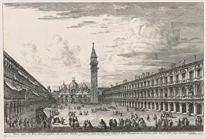 Views of Venice: Piazzo S. Marco, 1741. Michele Marieschi (Italian, 1710-1743). Etching;