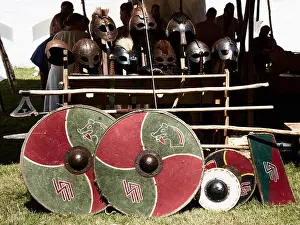 Viking Prints: Viking shields and helmets