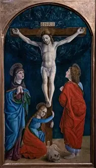 North Italy Prints: A Villa Pecco Mestere, Felice Scotto (?): Christ on the Cross with the Virgin
