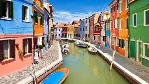 Images Dated 9th August 2012: Village Burano near Venice, (Burano Lagoon Island), Italy