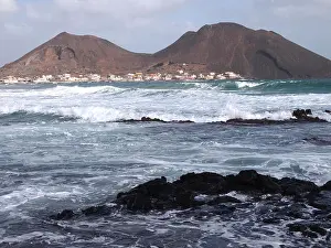 Cape Verde Prints: The village of Calhau in Sao Vicente, one of the Cape Verde islands