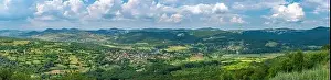 Forest Hill Prints: Village in Eastern Rhodopes mountain in Bulgaria near Kardzhali town