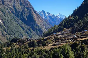 Himalayan Prints: Village in the Manaslu region of Nepal