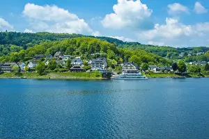 River Bank Prints: Village Rurberg at Eifel National Park