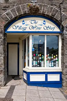 Old Building Prints: The Village Wine Shop, an off licence in Saundersfoot, Pembrokeshire, Wales