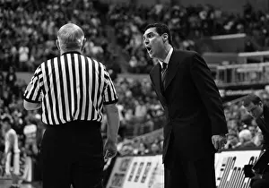 Argue Prints: Villanova coach Jay Wright yells at a referee as Villanova Played UCONN in Connecticut EDITORIAL USE ONLY