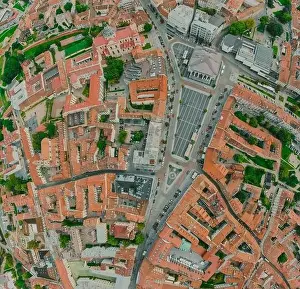 Lithuanian Prints: Vilnius Old town, the historic center of Lithuania, European city. 360 VR panorama