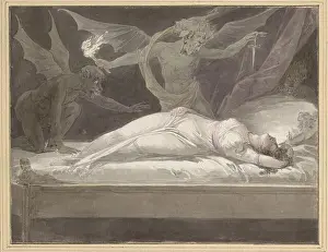 Vincenz Georg Kininger The dream of the Countess Marguerite of Flanders. Illustration after the ballet pantomime Riccardo Cuor di Leone by