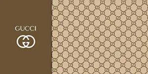Gucci Prints: Vinnytsia, Ukraine - February 14, 2022: Official Pattern Gucci. Vector illustration EPS10