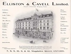 Home Life Prints: Vintage advert for Eliiston & Cavell Limited, Magdalen Street, Oxford, UK 1900s