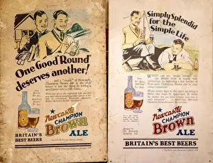 Alcohol Prints: Vintage advertising signs for Newcastle Champion Brown Ale, UK 1930