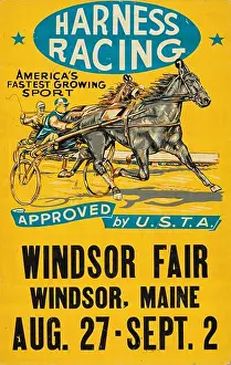 Vintage Poster Prints: Vintage American Poster - Windsor Fair Racing Poster