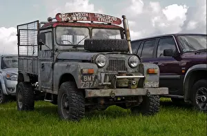 Trucks Prints: vintage austin gipsy gypsy jeep in field