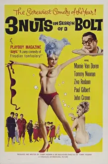 Adult Only Prints: A vintage B-Movie X-Rated Adults Only film poster for 3 Nuts in Search of a Bolt