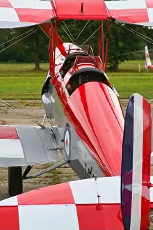 Fuselage Prints: Vintage Biplane in Red, White and Blue