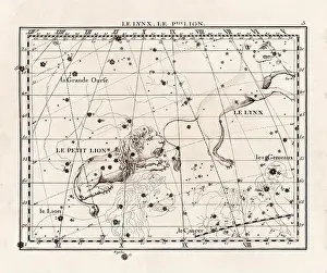 Celestial Navigation Prints: Vintage constellation illustration from the early 18th century