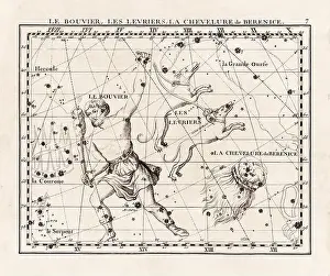 Vintage constellation illustration from the early 18th century