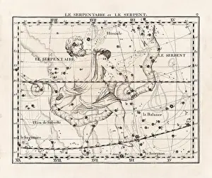 Vintage constellation illustration from the early 18th century