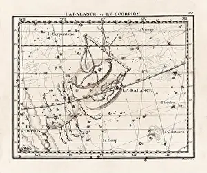 Vintage constellation illustration from the early 18th century