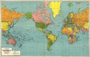 Vintage Detailed Digital World Map Printable Download Travel Poster