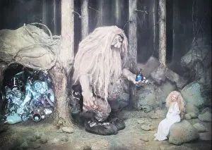 Glam Prints: Vintage John Bauer fantasy elves and goblins illustration art