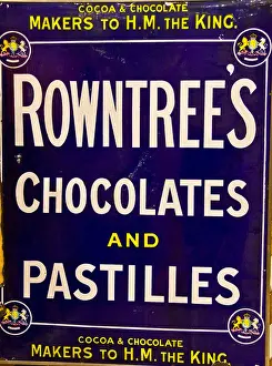 Manufacturer Prints: Vintage metal Rowntree's advertising sign